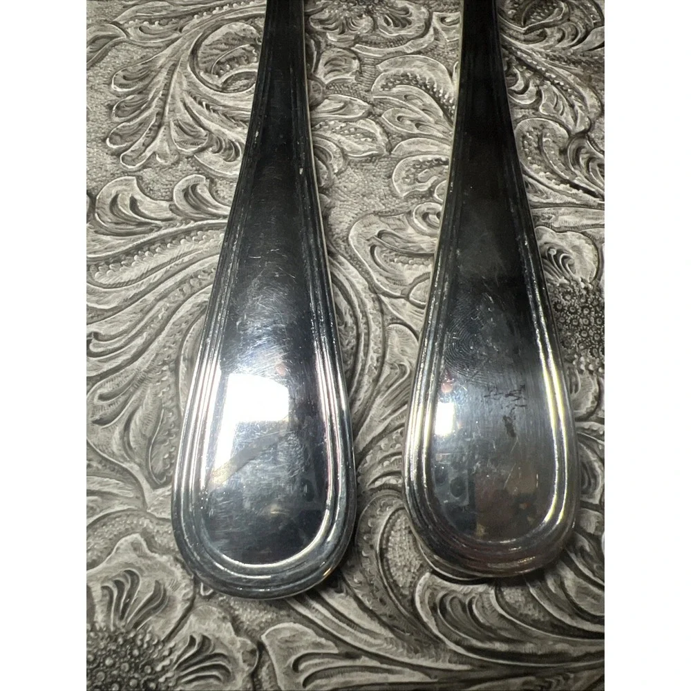 Gorham Heritage Silver-plated Spaghetti Serving Spoon Made In Italy X‎ 2
